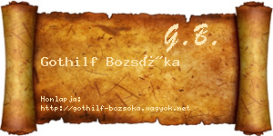 Gothilf Bozsóka névjegykártya